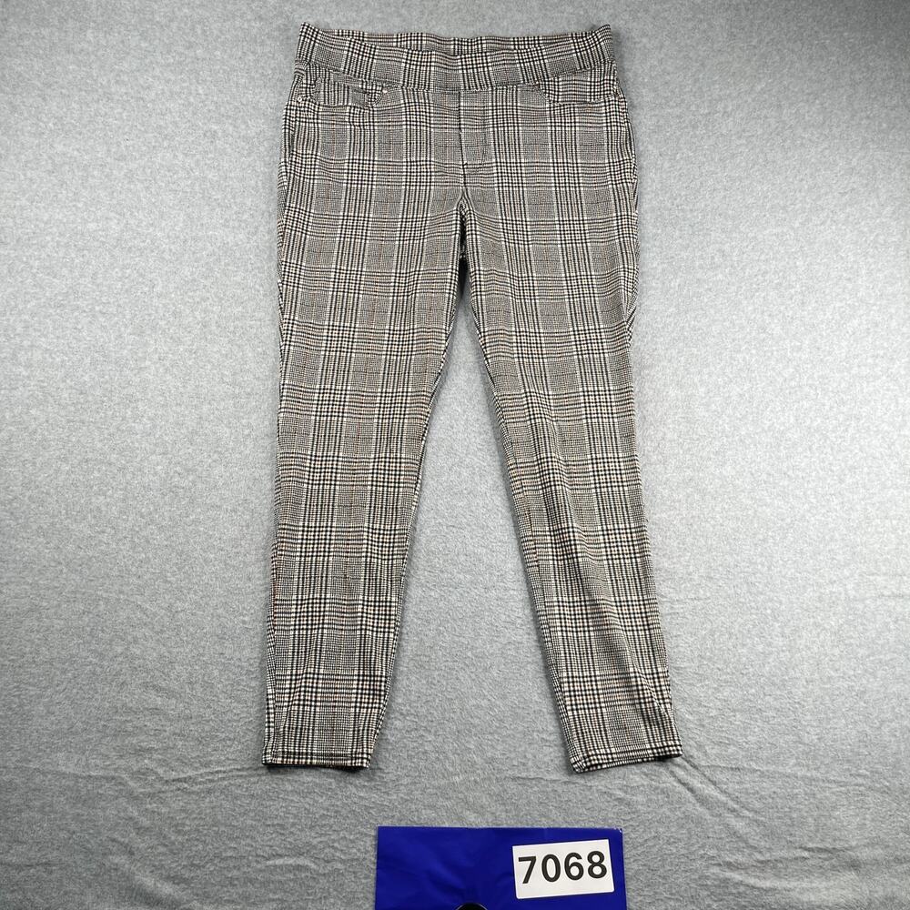 Seven 7 Glen Plaid Casual Pants Womens Size XL Casual Stretch